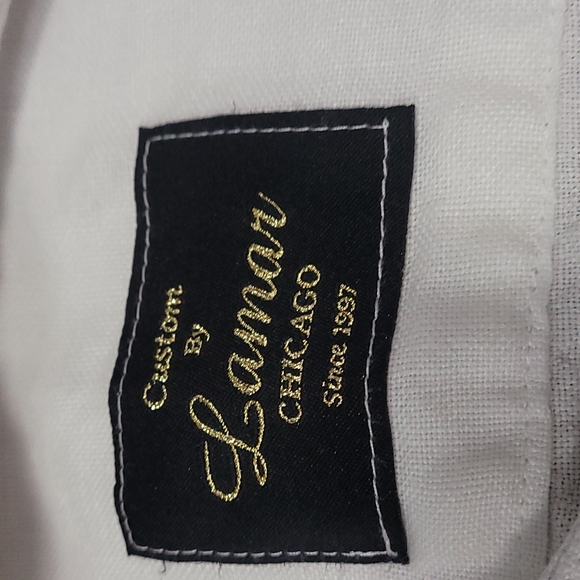 Lamar Linen Band Collar Short Sleeve - Picture 3 of 6